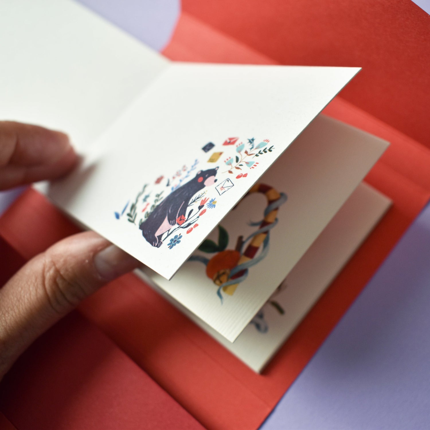 Thank You Card Menta di Piperita Paper: set di 10 cartoline con buste. Perfette per i regali di natale, matrimonio e compleanno o messaggi di auguri sui fiori.