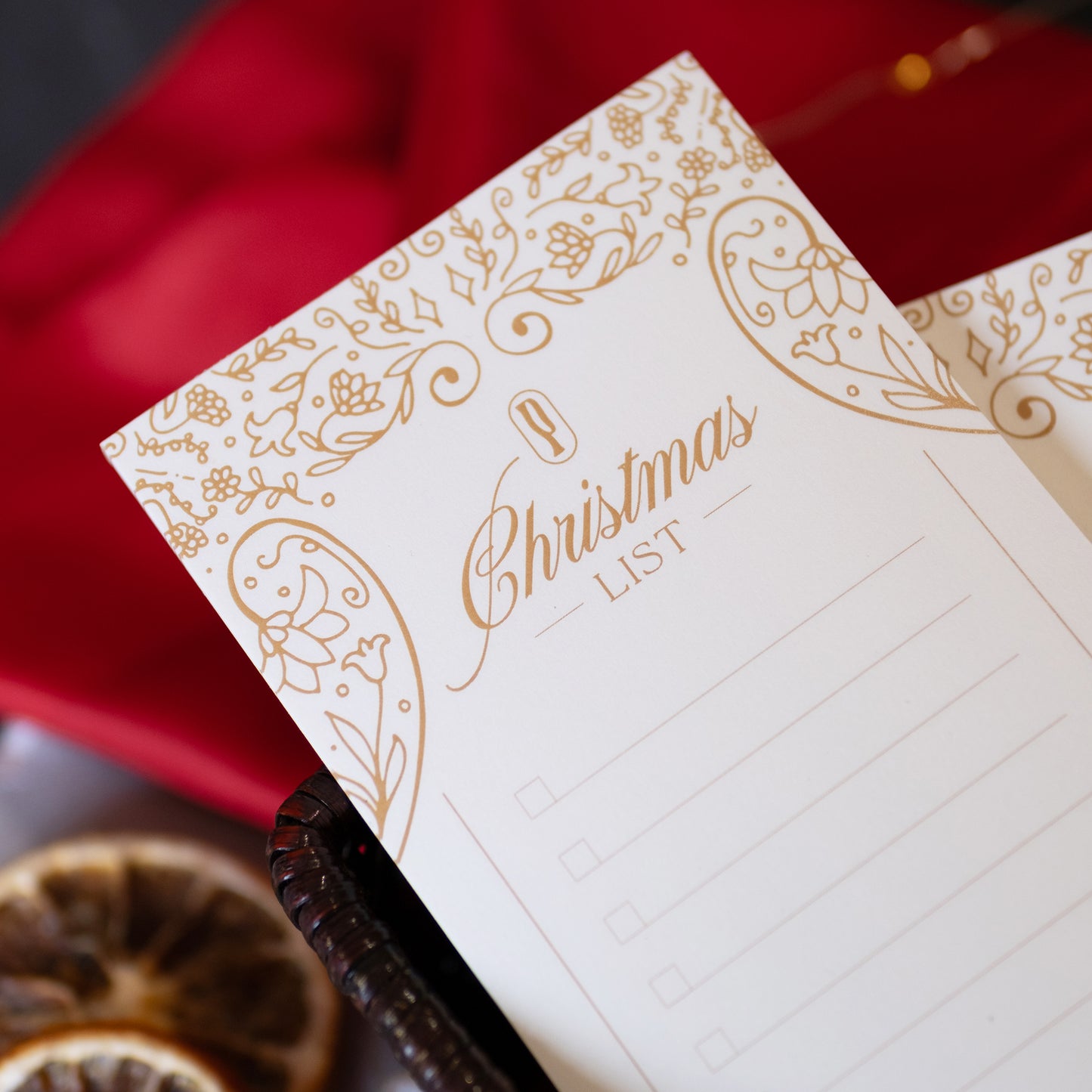 Arya Christmas List di Piperita Paper, blocco to do list da scrivania da 25 pagine, perfetta per organizzare regali, menù e le attività del vostro natale.