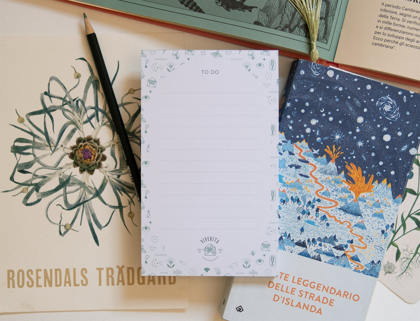 Arya di Piperita Paper, blocco to do list da scrivania da 50 pagine, perfetta per organizzare la giornata segnare quello che devi fare e non dimenticare nulla.