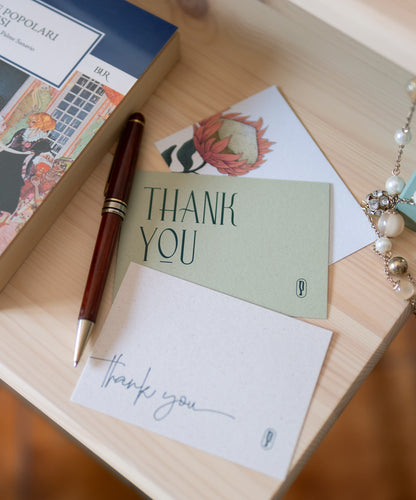 Thank You Card Menta di Piperita Paper: set di 10 cartoline con buste. Perfette per i regali di natale, matrimonio e compleanno o messaggi di auguri sui fiori.