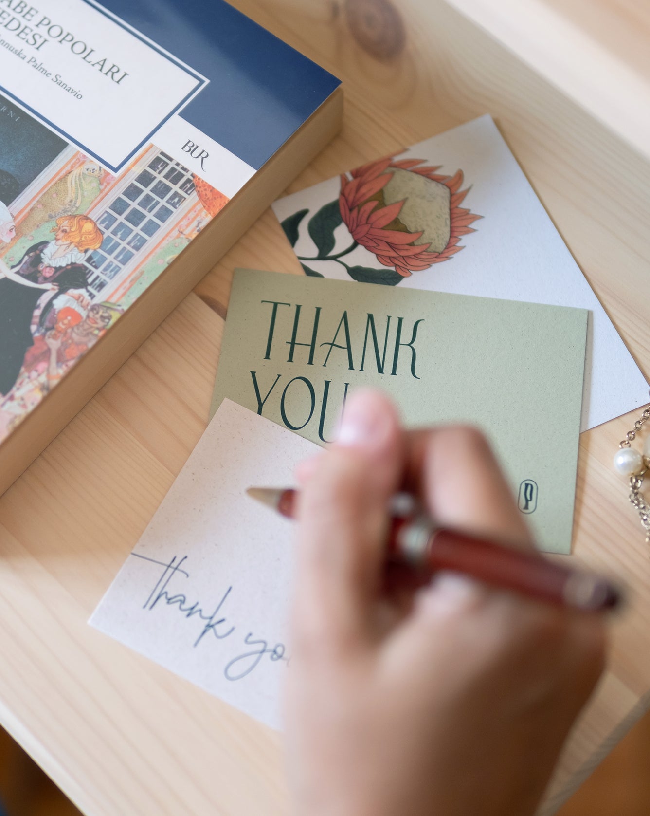 Thank You Card Menta di Piperita Paper: set di 10 cartoline con buste. Perfette per i regali di natale, matrimonio e compleanno o messaggi di auguri sui fiori.