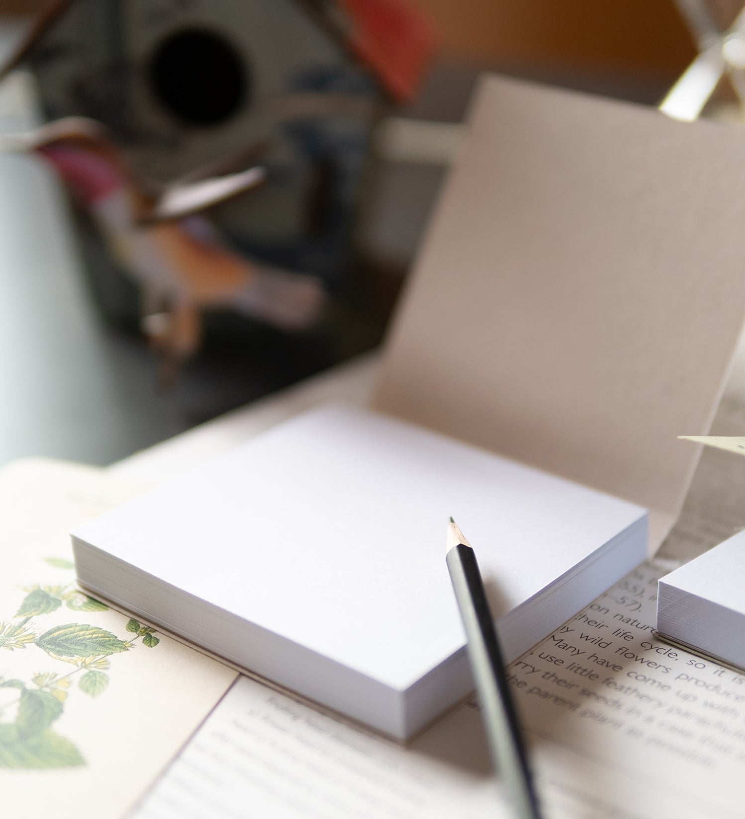 Clementine di Piperita Paper: set 2 mini blocchi 10x10 cm tascabili, pagine bianche, copertine verde e sabbia, perfetti per appunti e memo veloci.